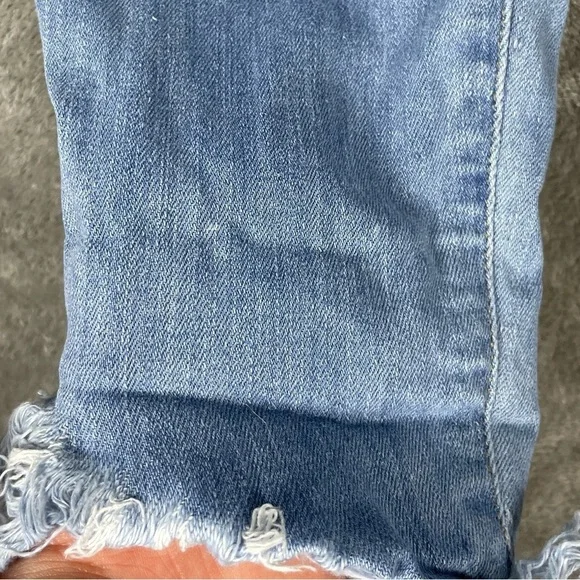 Frame Jeans Womens 27 Le High Skinny Shredded Chewed Raw Hem Distressed Punk 90s - Picture 12 of 12